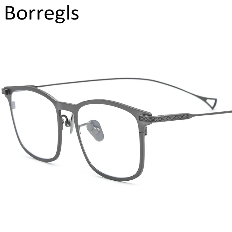 

Borregls Pure Titanium Glasses Frame Men 2020 New Prescription Eye Glass for Men Square Eyeglasses Myopia Optical Eyewear 18523