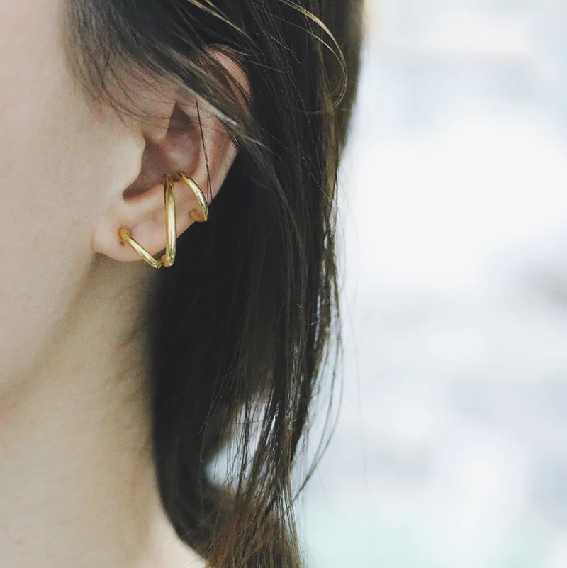 

Stainless Steel Geometric Irregular Twisted Curve Stud Earrings 18k Gold Plated Smooth Irregular Metal Earring