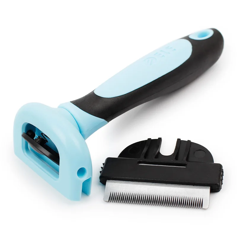 

HY Dele Pet Comb Hair Remover Dog Grooming Brush, Blue,pink