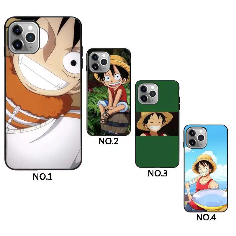 

one piece luffy protection phone cover for iphone 12, Black