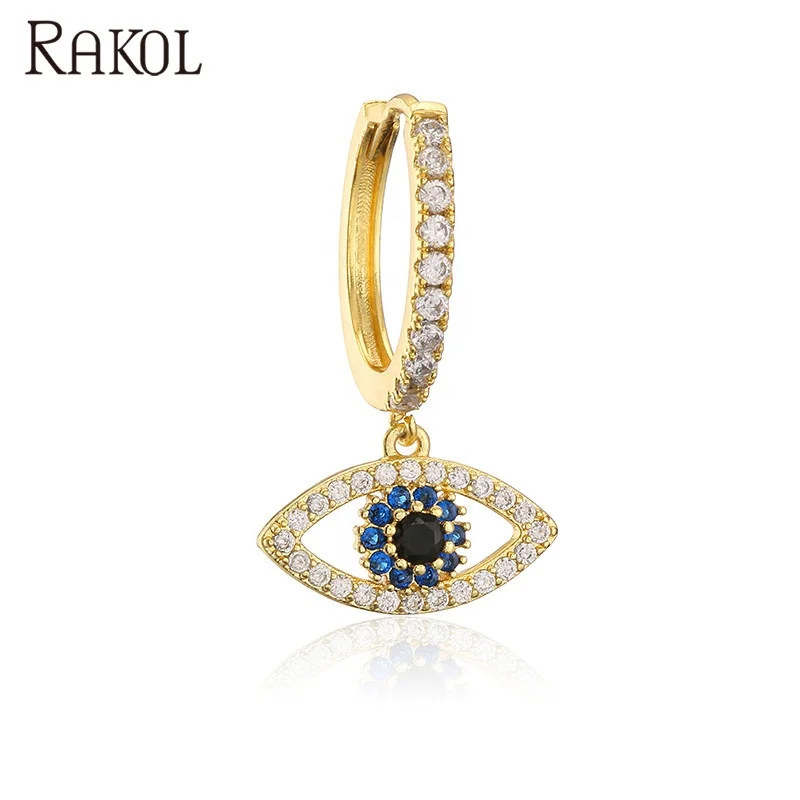 

RAKOL EP2776 Dangle eyes earrings gold plated hoosp earrings summer fancy accessories jewelry, Picture shows