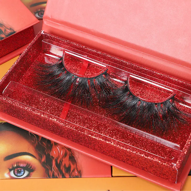 

6d full strip lashes wholesale pink eyelash boxes mink lash vendors packaging with logo other eyelashes 3d 25mm real mink lash