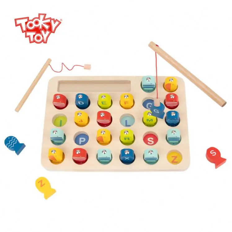 

2023 New wooden toys Magnetic Fishing Game toys for children