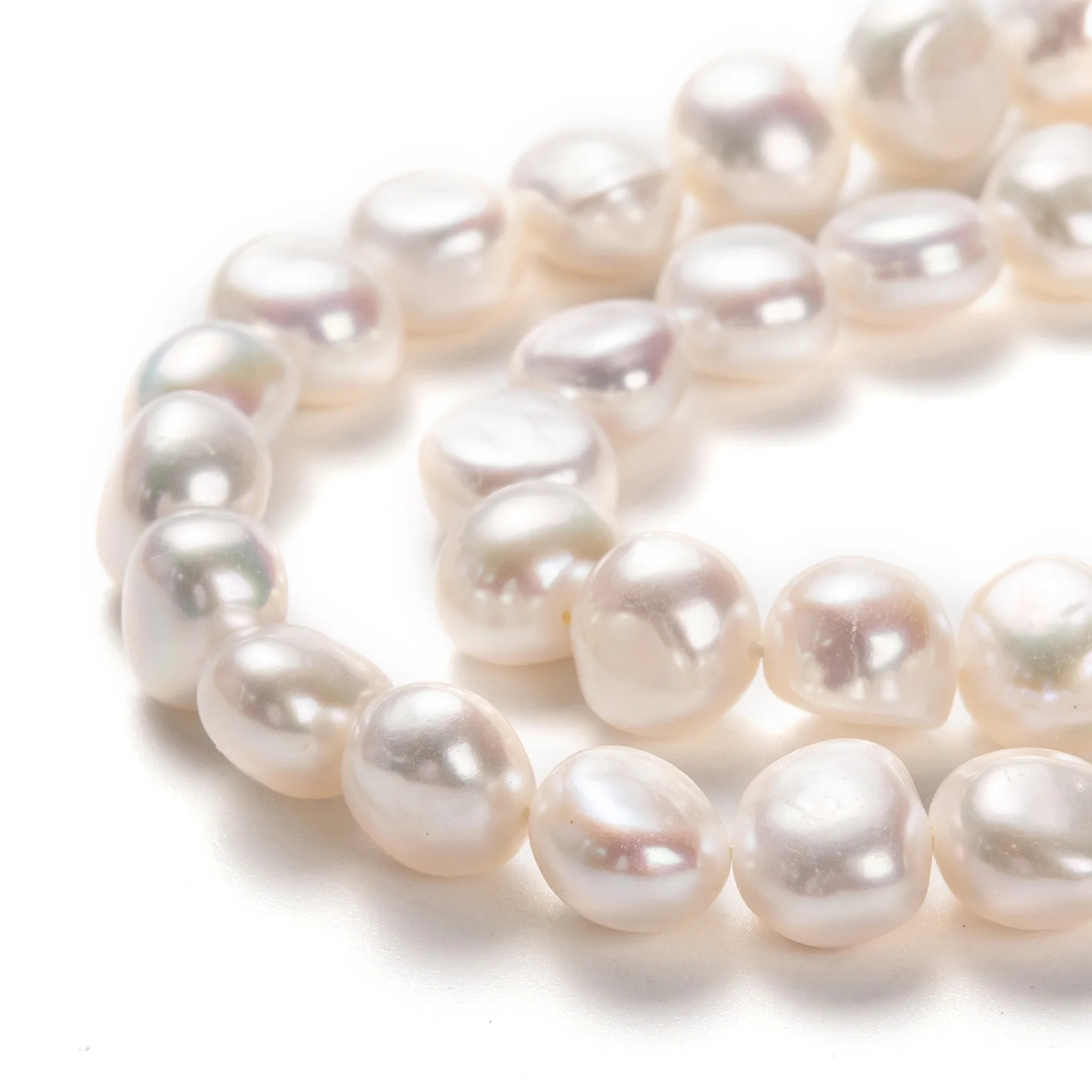 

Pandahall 9mm Natural Cultured Potato White Freshwater Pearl Beads