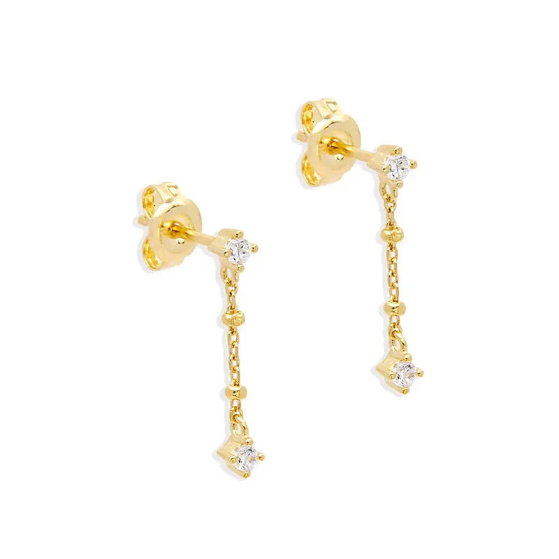 

Statement Earings 2022 Fashion Jewelry 18K Gold Plated Tassel Earrings Women