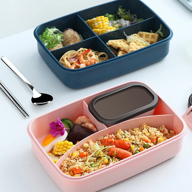 

A978 Office Worker Microwave Heating Lunch Boxes Portable Students Food Container Large Capacity Insulated Lunch Box, Blue,green,pink,red