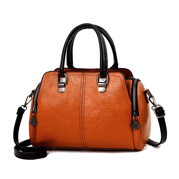 

New high quality PU leather women tote bag custom logo vintage ladies handbags