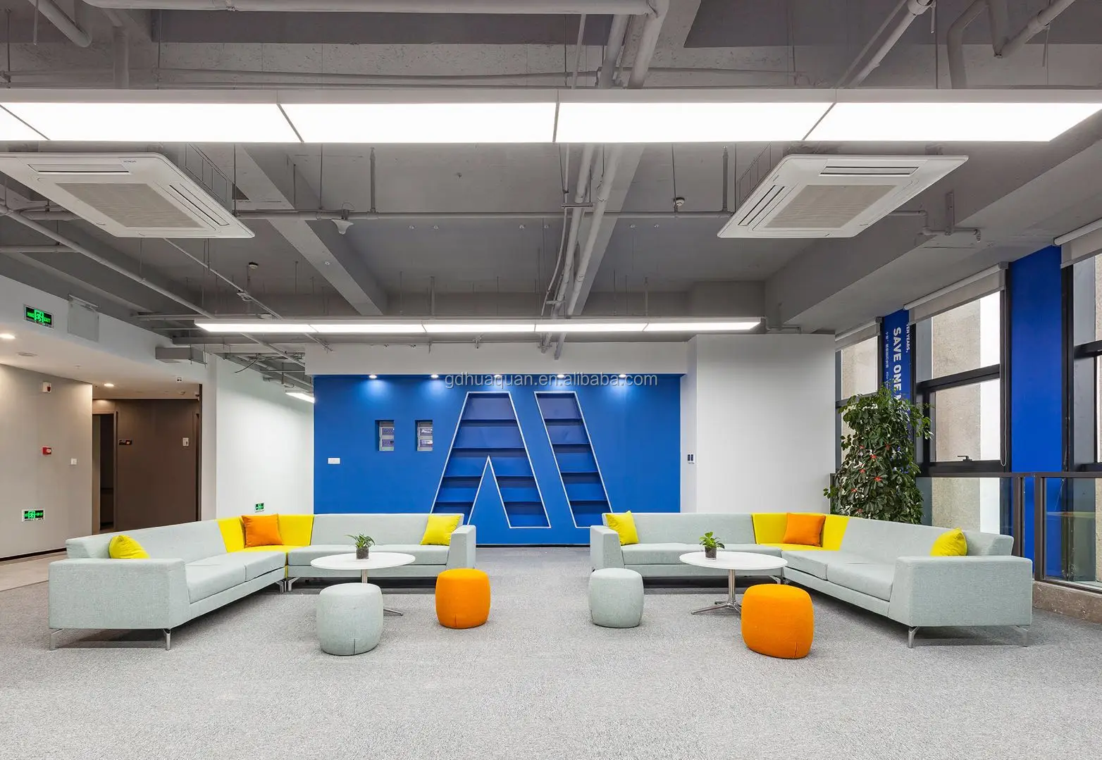 New Style Fabric L Shape Sofa Modular Corner Design Office Sofa Set