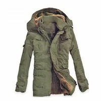 

Hot Selling Fashion Winter Cotton Warm Parkas Hoodies Jacket Men Coat