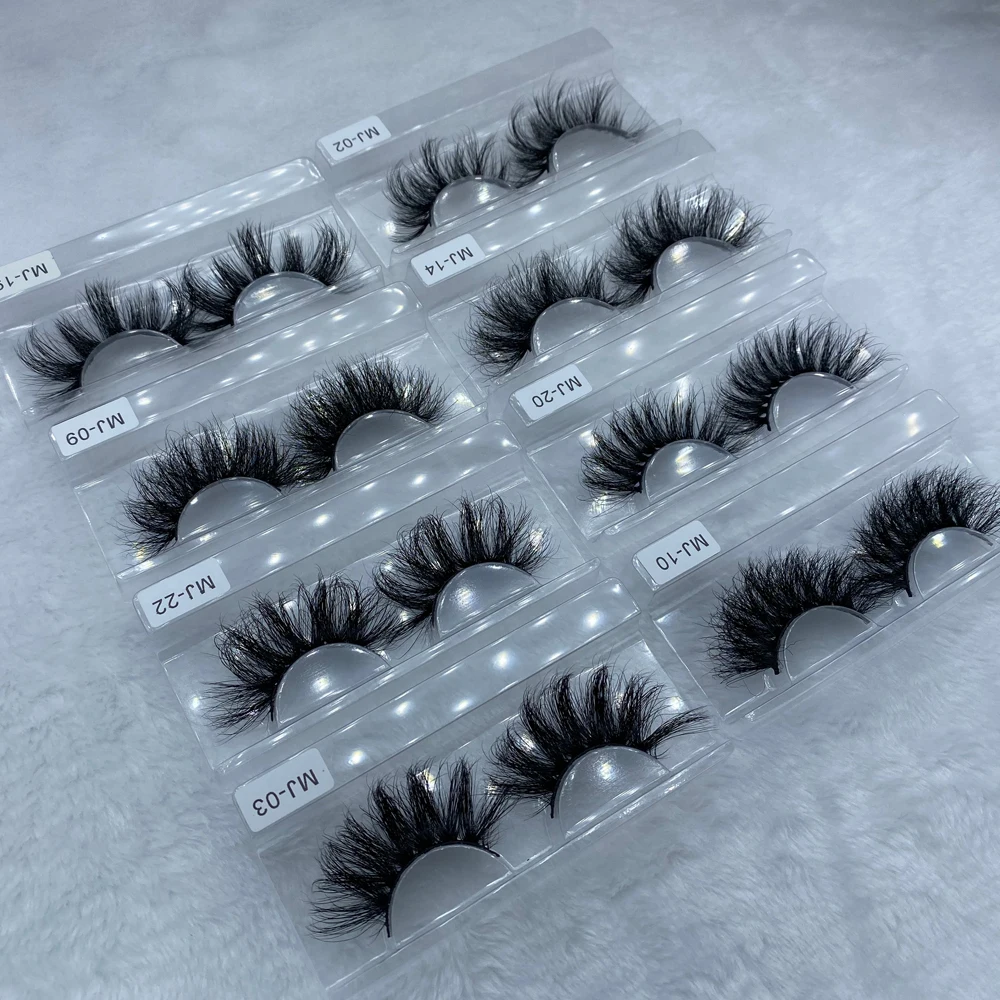 

2021 New Style Cruelty Free Mink Eyelashes Fashion 3d Mink Eyelashes Fluffy 25mm 3d Mink Eyelash, Natural black
