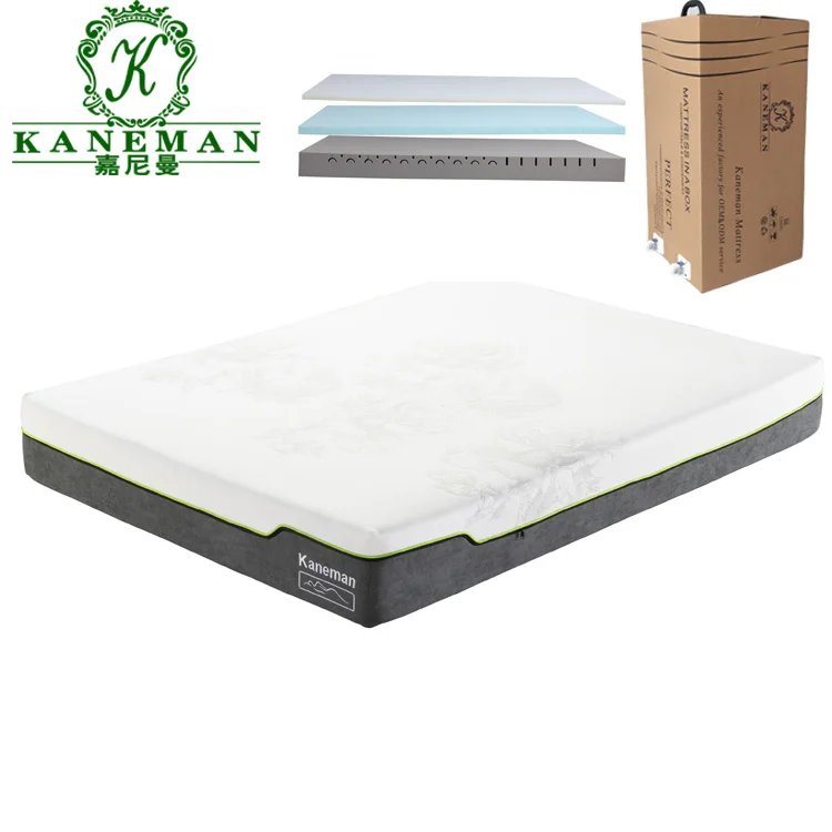 

China mattress factory boxi sleeping well memory foam mattress roll up colchon in box