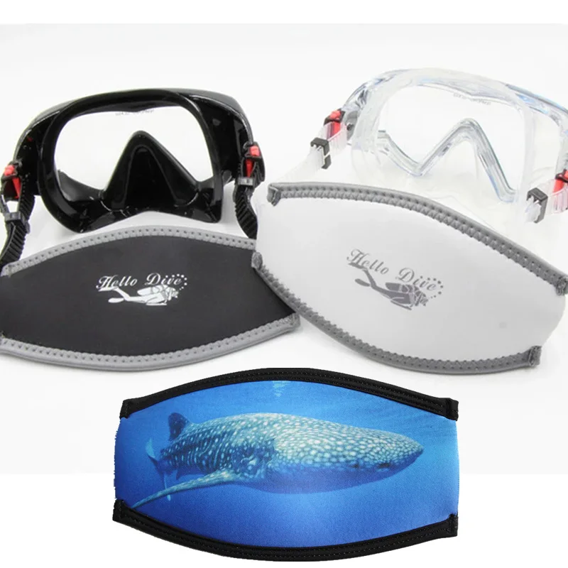 

Ready To Ship Small Order Customized Logo Sublimation Printed Protect Hair 5mm Neoprene Scuba Diving Mask Starp Cover