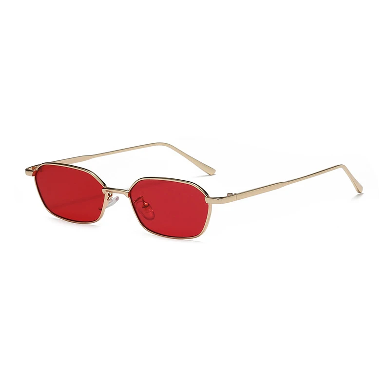 

Metal Small Frame 2020 Fashion Sunglasses Male Personality Ladies Trendy Multilateral Personality Plain Retro Sunglasses 2021