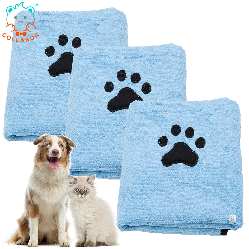 

COLLABOR Bichon Frise Ultra Absorbent Quick Dry Pet Bath Towels For Small Medium Large Dogs And Cats Dog Towel, 8 pcs different color or customized