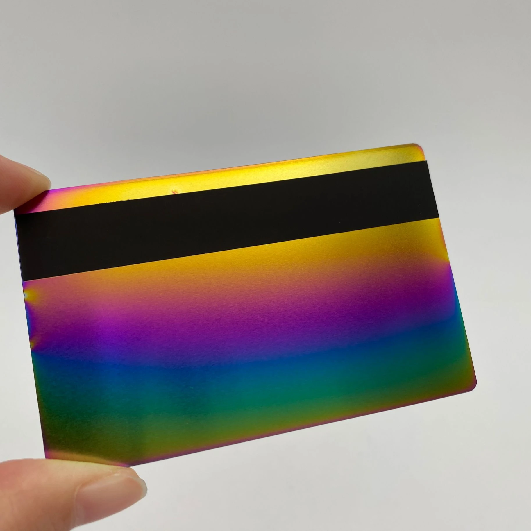 

DU colorful rainbow metal cards, Cmyk or pantone