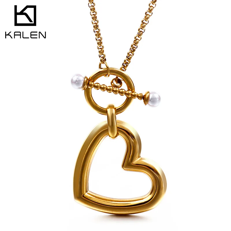 

2020 Love Heart Pendant Necklaces Gold Plated Stainless Women Jewelry