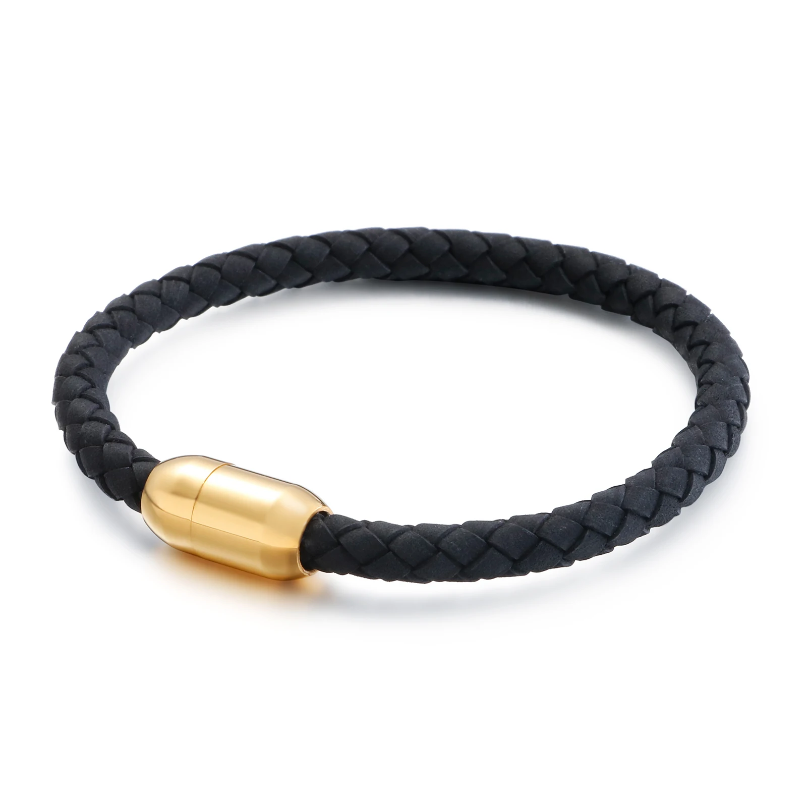 

KALEN Capsule lock designs cowhide weave bracelet men