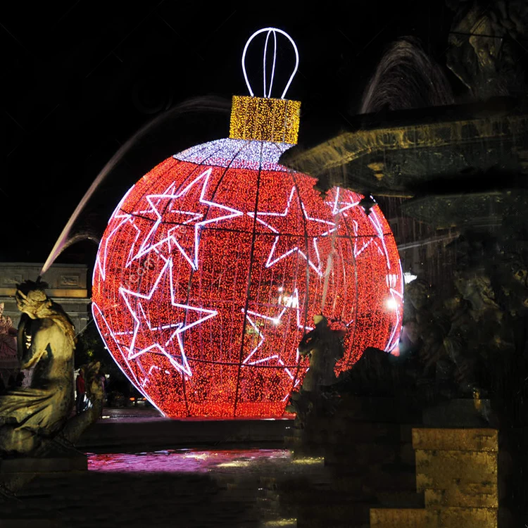 
2020 Christmas holiday Decoration Garden decoration 3D LED Ball Motif Light 