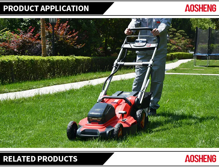AOSHENG Professional Lithium-ion Battery Lawn Mower High Quality 40V Cordless Lawnmower