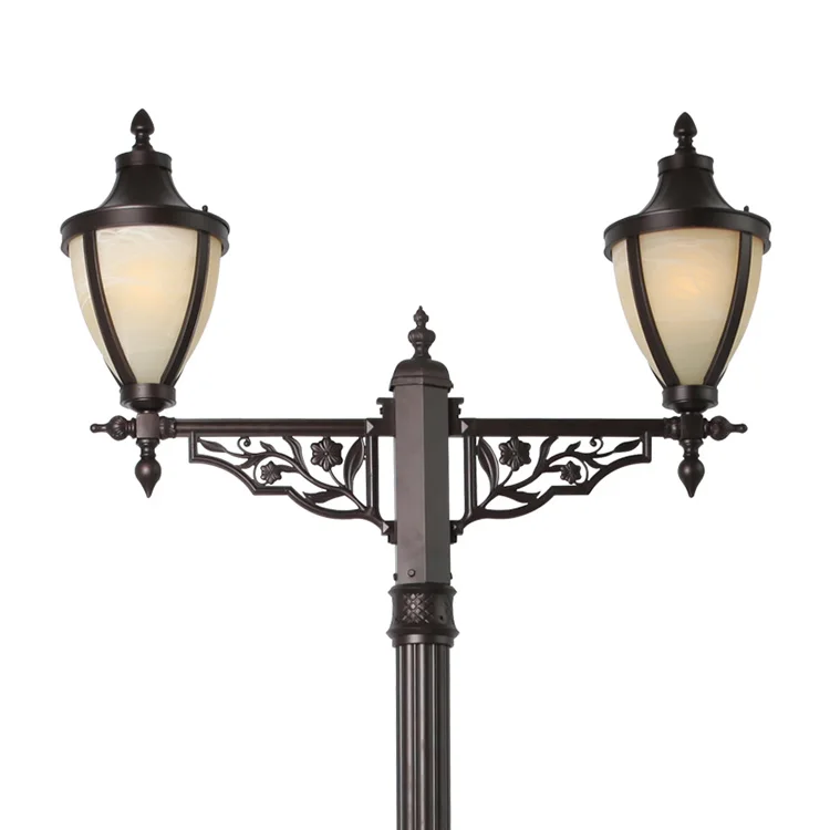 CE Decorative outdoor post top light pole street lighting antique led garden light