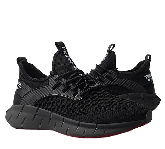 

Hot Sale Breathable White Men's Sneakers Lace-up Man Running Shoes Zapatillas Hombre, Black/white/grey