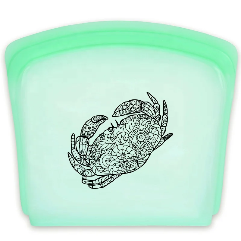 

BPA-Free 100% Platinum Food-Grade Silicone Seafood Storage Bag LFGB Odorless Silicone Vegetable Storage Bag for Oven, Light green, light blue, light gold, transparent or custom