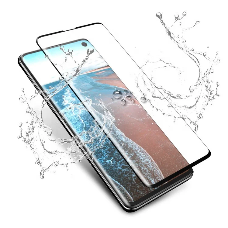 

Saiboro 3D 9H 360 full protective slim hard curve clear tempered glass screen protector for Samsung Galaxy s10 s10 plus s10e, Transparent