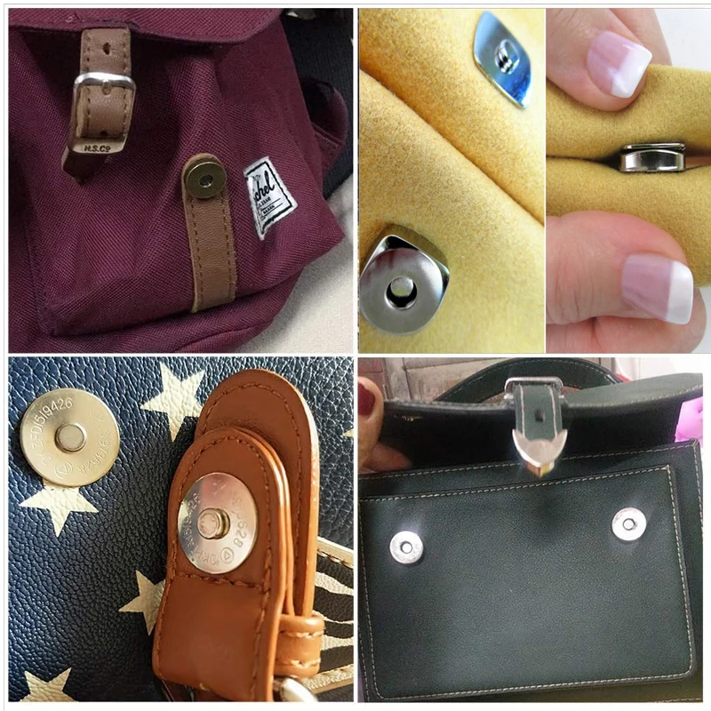 Custom Bag Leather Accessories Hidden Sew In Snap Buttons