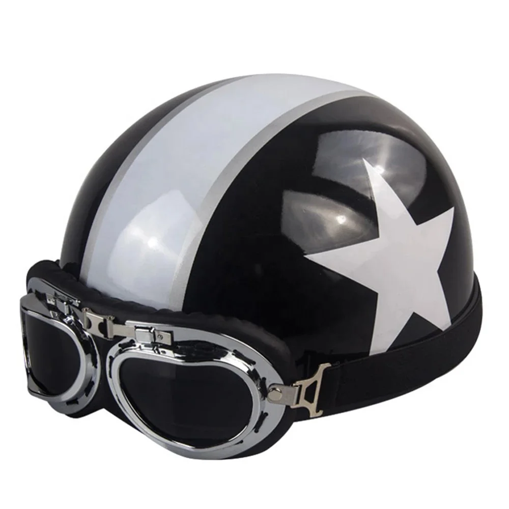 

TY Motorcycle helmets safety retro style half-face motorcycle protective gear helmets for men and women, Pictures