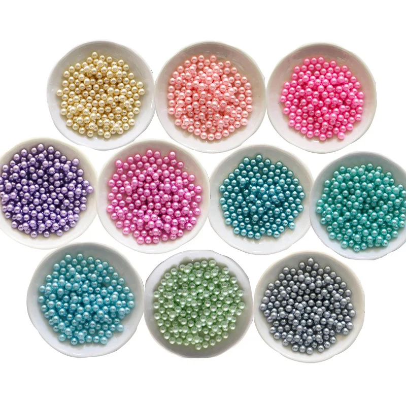 

Wholesale Cultured Round Colorful Loose Freshwater Pearls Beads Without Holes For Jewelry Making, Customized