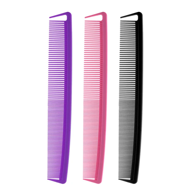 

Wholesale Wide dense tooth in one Hair Comb Home Salon Hair Styling Hairdressing Comb For Barber Professional Hair Cutting Comb, Black,purple,pink