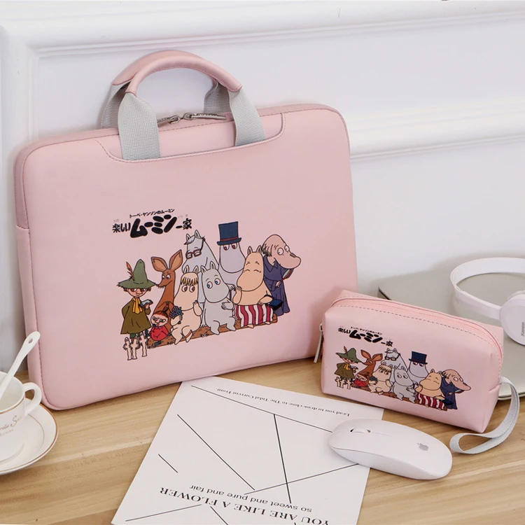 

custom cute handmade pink slim bag pack computer bag laptop & cover for girls