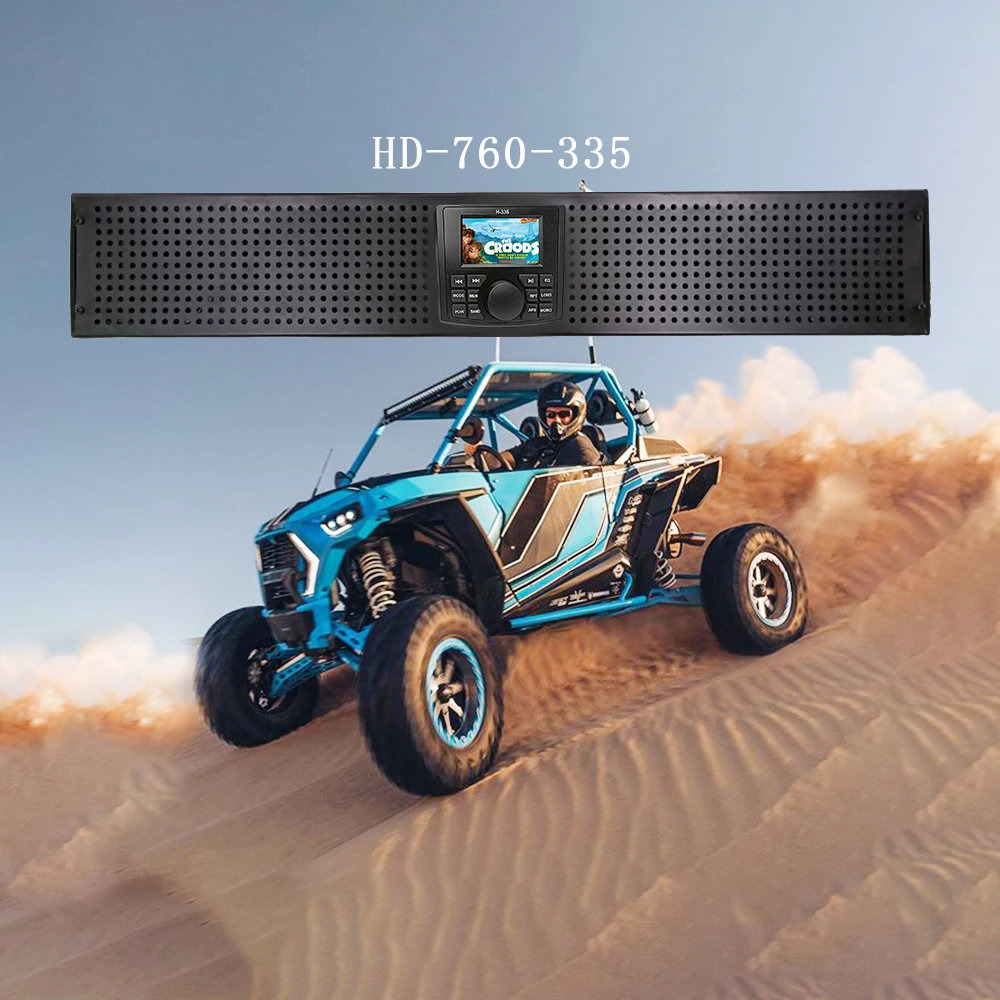 Utv Sound System Golf Cart Boat Audio 76cm 30" 4x4.5 Coax 2x2.5 Tweeter