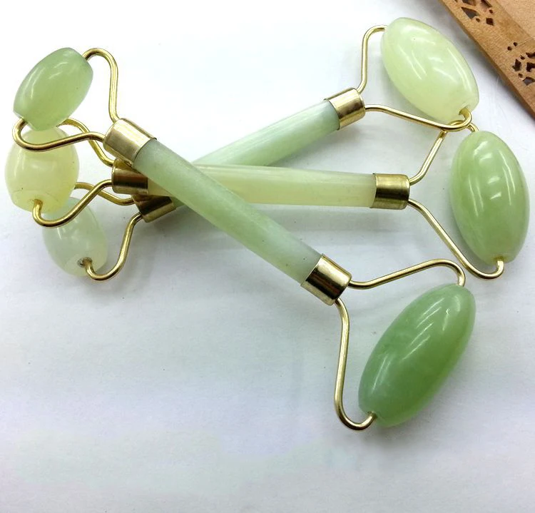 

Healthy Facial Beauty Body Head Neck Foot Natural Green Jade Roller For Face Massager Tool
