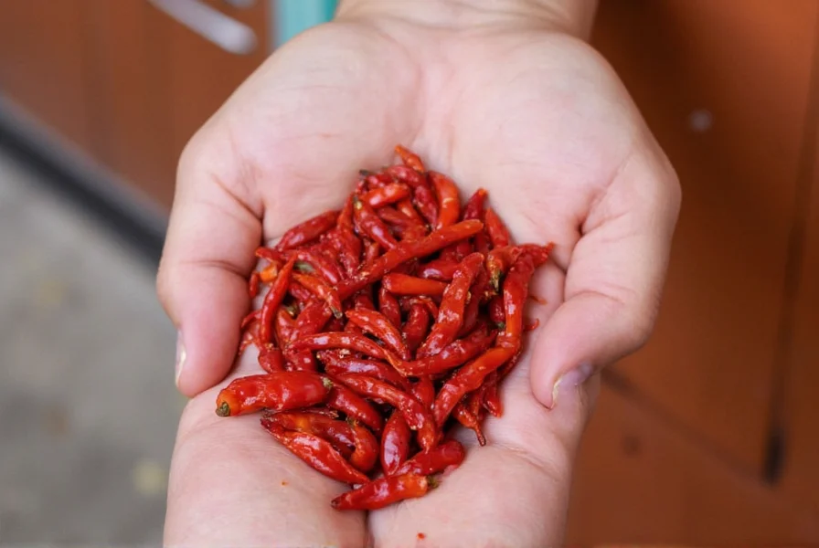 Prepping guajillo chilies for sauce