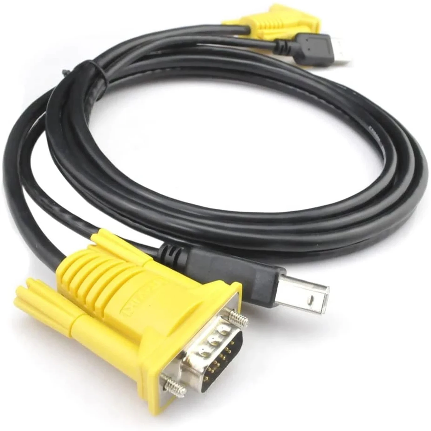 

1.5M USB KVM Switch Cable USB2.0 15Pin VGA Male to Male USB A to USB B Cord Cables PC Computer Printer Monitor Adapter Converter
