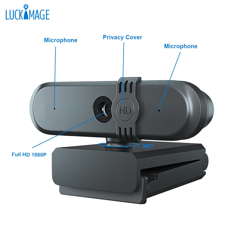 

Luckimage hd 1080p webcam laptop web cam pc camera with microphone