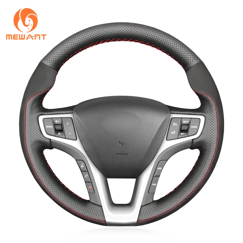 

Custom Hand Sewing Suede Leather Steering Wheel Cover for Hyundai I40 2011 2012 2013 2014 2015 2016 2017 2018 2019