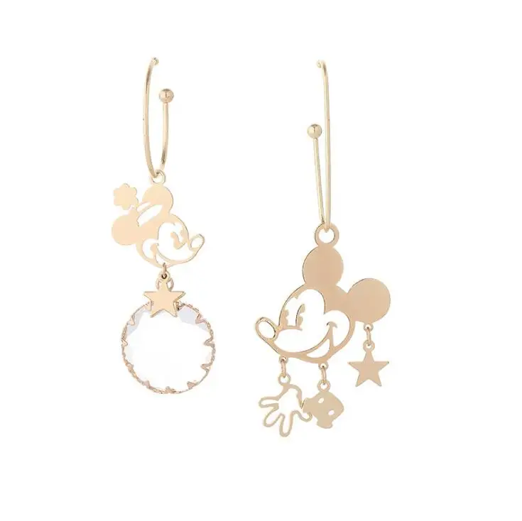 

Mickey Mouse Stud Earrings, Happy Cute Mickey Earrings, Gold