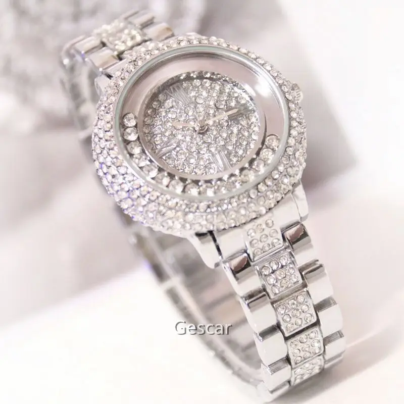

Fashion Women Luxury Branded Royal Diamond Bracelet Wristwatch High Quality Ladies Alloy Dress Wrist Watch
