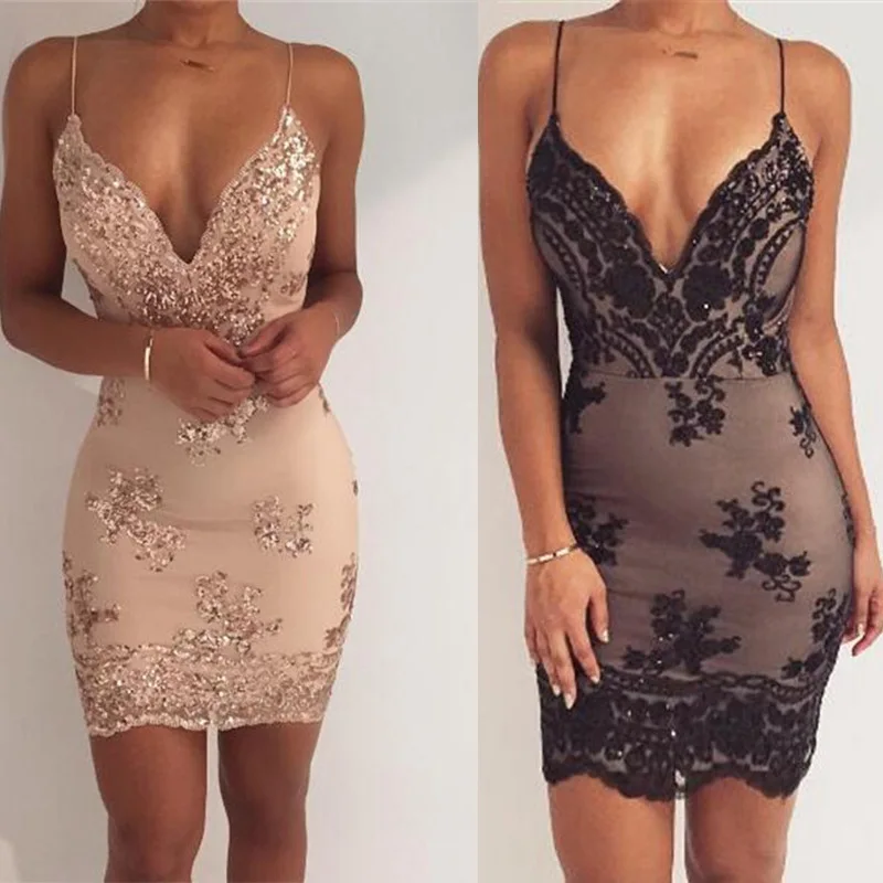 

Tongrui 2021 Summer Sexy Halter Dress With Backless Sequins Dresses Women