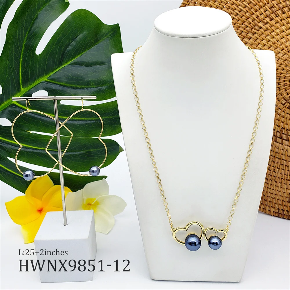 

gold plated jewelries hawaiian valentine heart love necklace