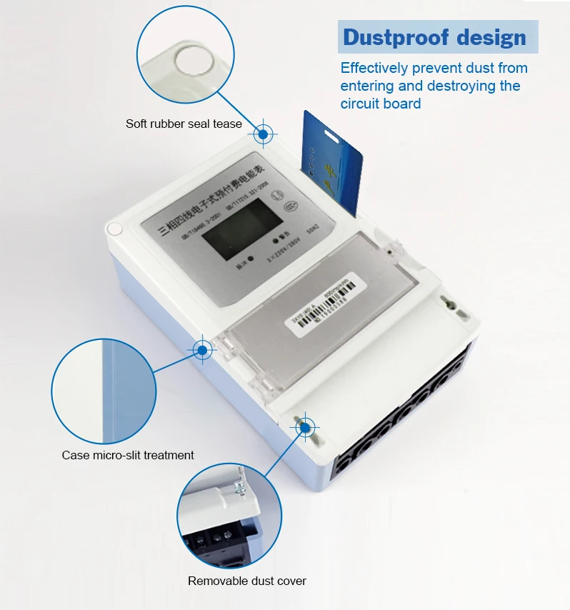 High Efficiency And Energy Saving Prepaid Electricity Meter With Sim
