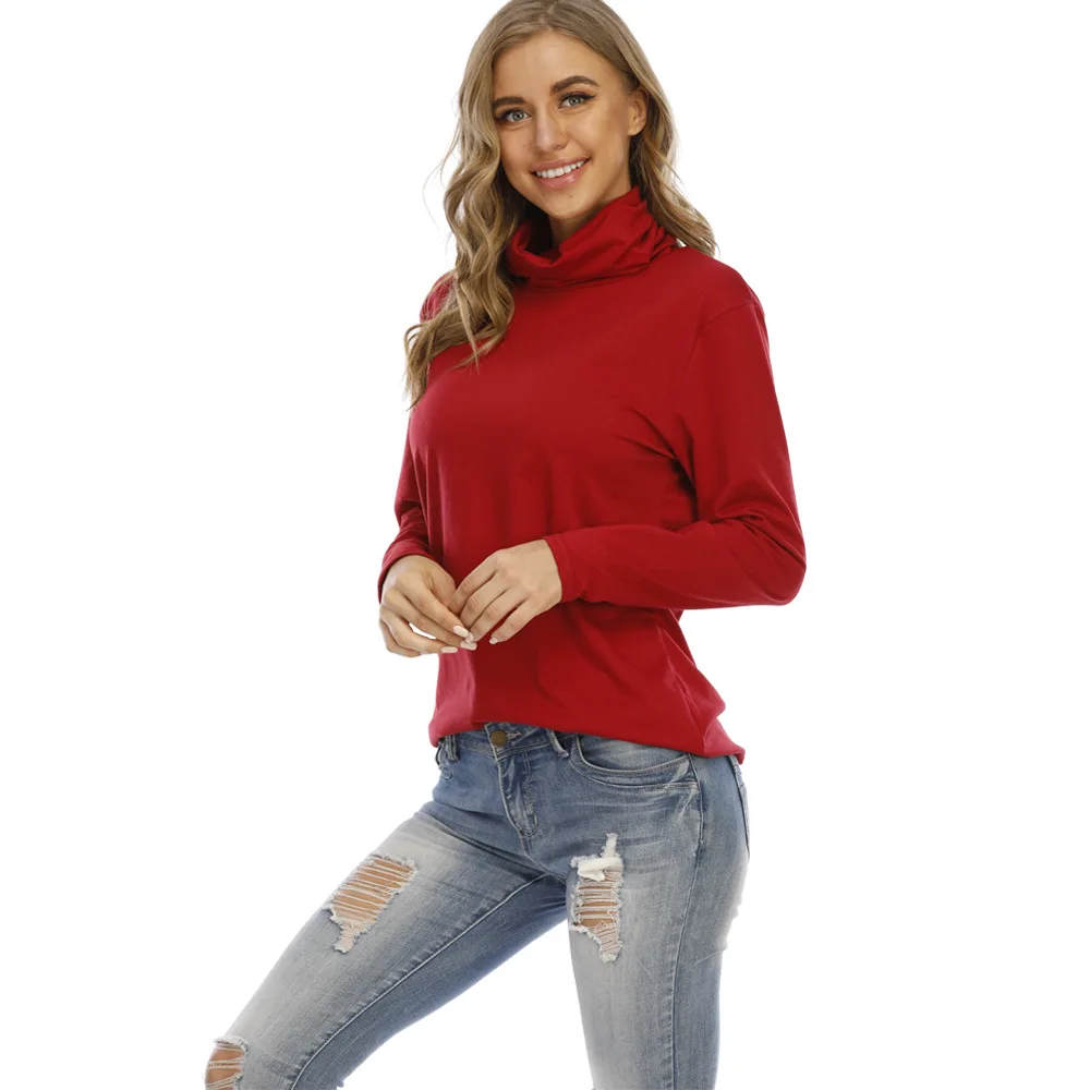 

High Neck Long Sleeve T-shirt Top 2021 Fashion New Women's Multifunctional Dust Mask, Picture color
