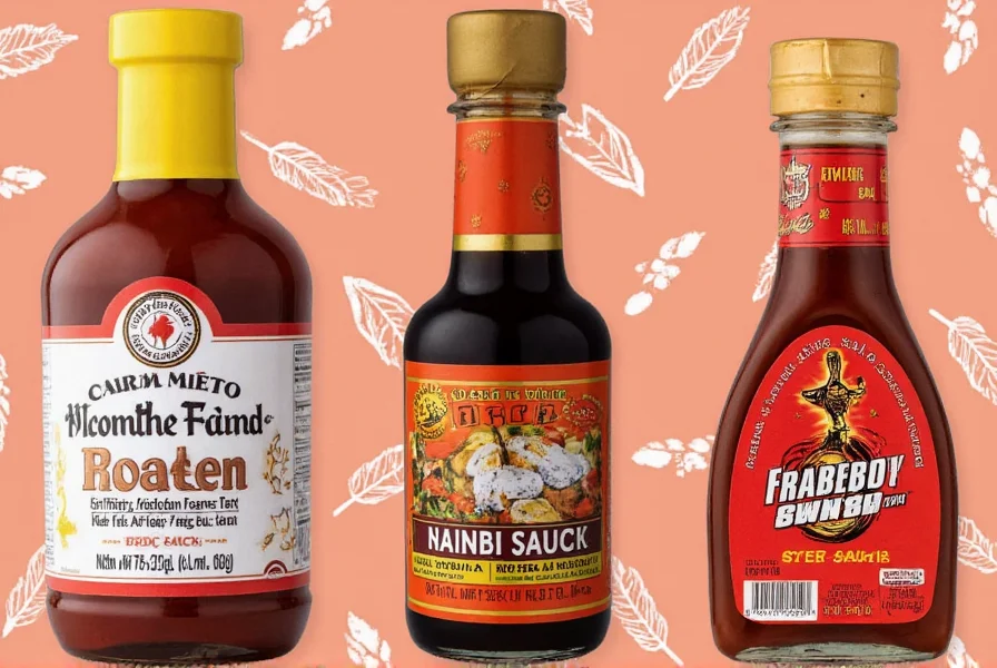 Korean BBQ sauces arranged in bottles