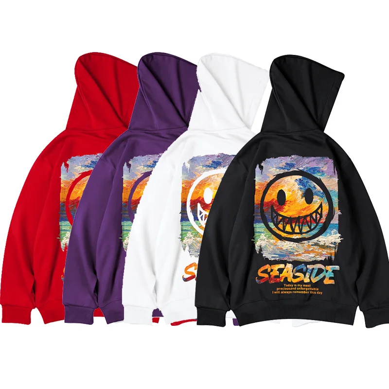 

TMW big size graphic pattern polyester fleece hoddies demon plus size sweatshirt pocket pullover oversized printed hoodies, Black, grey, yellow, orange, red, pink, biege, navy