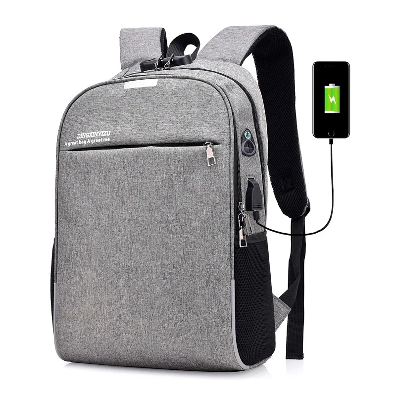 

tas ransel kulit pria unik bahan nylon peria OEM/ODM 46cm with usb charging bag unisex custom waterproof laptop bags backpack