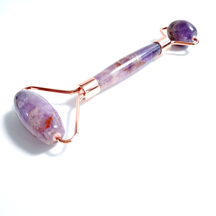 

Wholesale massage Skin Facial Care Natural Amethyst Purple Roller For Face