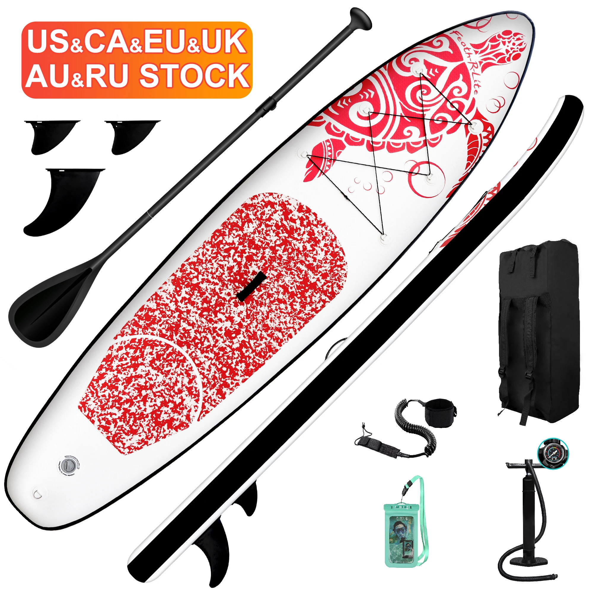 

FUNWATER Dropshipping OEM Weihai 10'6" surfboard inflatable cheap water foldable padel surf board sup softboard planche de surf