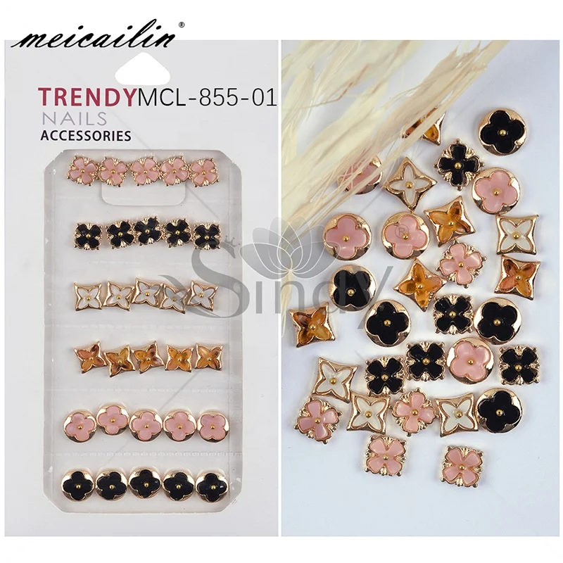 

High quality Irregular patterns flower alloy nail rhinestone nail crystal for nail art